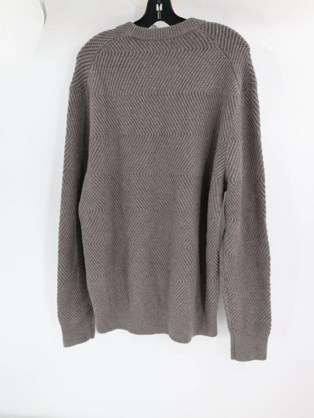 NWT Banana Republic Sweater Men's Large Cotton Wool Crew Neck Herringbone knit